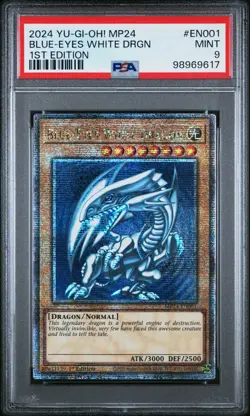 YUGIOH PSA 9 Blue-Eyes White Dragon MP24-EN001 QCR 1st Edition - Image 1