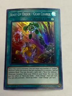 Boot-Up Order - Gear Charge - FIGA-EN003 - Yugioh! Yu-Gi-Oh! Super Rare Nice! - Image 1