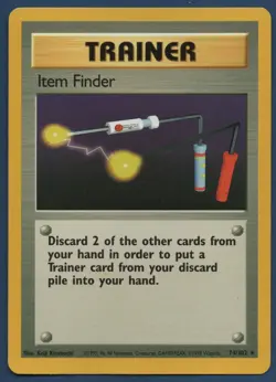 Pokemon Card - Item Finder - 74/102 Base Set Unlimited - Read Below - Image 1