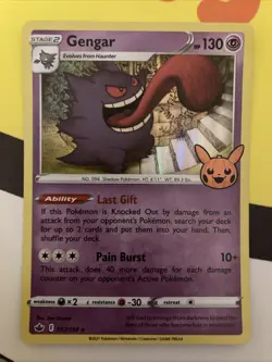 Pokemon Card TCG Gengar 057/198 Trick Or Trade Holo Rare Stamped Mint NM/M 2023 - Image 1