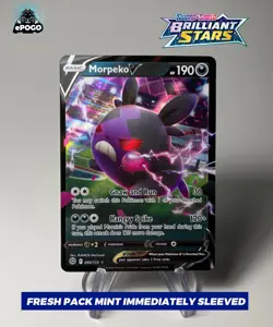 Morpeko V 095/172 Ultra Rare Pokemon TCG Brilliant Stars Pokemon Card MINT 🐭 - Image 1