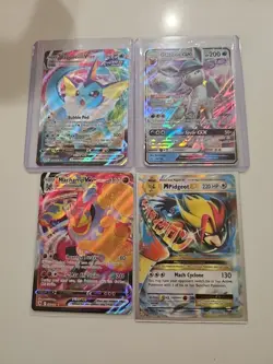 Pokemon Lot of 4 GX VMAX Mega EX Ultra Rare Holo Cards Near Mint - Image 1
