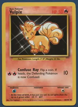 Pokemon Card - Vulpix - 68/102 Base Set Unlimited - Read Below - Image 1