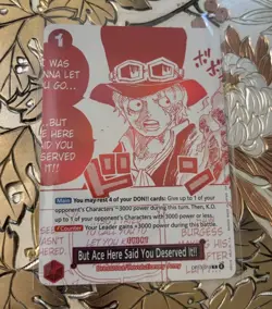 One Piece Card Game But Ace Here Said You Deserved It OP13-019 3rd Anni AUC - Image 1