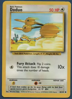 Pokemon Card - Doduo - 48/102 Base Set Unlimited - Read Below - Image 1