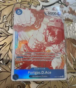 One Piece Card Game Portgas D Ace OP07-053 Promo 3rd Anniversary AUC - Image 1