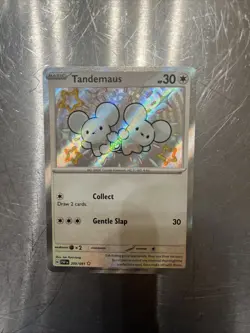 Tandemaus 209/091 Paldean Fates Baby Shiny Rare Holo Card Pokemon TCG Near Mint - Image 1