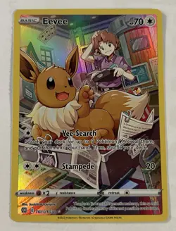 Pokemon TCG Card Eevee TG11/TG30 Brilliant Stars Trainer Gallery - LP - Image 1