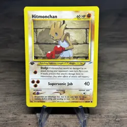 Pokemon Card - Hitmonchan 1st Edition Neo Destiny 69/105 Common NM - Image 1