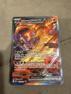 Pokemon TCG Team Rockets Moltres EX Destined Rivals Card 229/182 Stamped A - Image 1