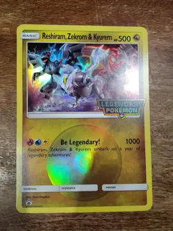 2018 Legendary Pokemon Reshiram, Zerkrom & Kyurem Promo Trading Card Jumbo - Image 2