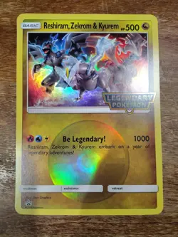 2018 Legendary Pokemon Reshiram, Zerkrom & Kyurem Promo Trading Card Jumbo - Image 3