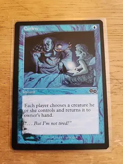 Curfew - Urza's Saga - Error Card - Misprint - Ink Smear - MTG Magic 1 - Image 1