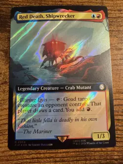 MTG Magic The Gathering Red Death Shipwrecker Extended Art SURGE FOIL Tough Pull - Image 1