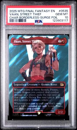3117 Vaan Street Thief 2025 MTG Final Fantasy #0535 Surge Foil PSA 10 - Image 1