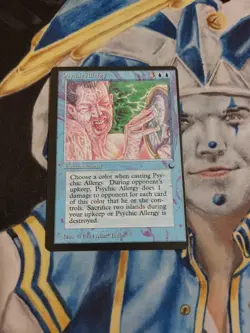 Psychic Allergy (Factory Error Miscut) MTG The Dark Rare Slightly Played x1 GG5 - Image 1