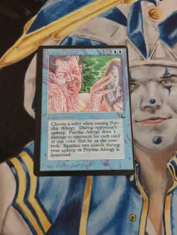 Psychic Allergy (Factory Error Miscut) MTG The Dark Rare Slightly Played x1 GG5 - Image 2