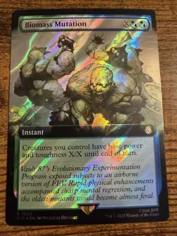 MTG Magic The Gathering Biomass Mutation Extended Art SURGE FOIL Tough Pull! - Image 1