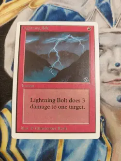 Lightning Bolt MTG Unlimited Common Red Instant Moderately Played x1 GG20 - Image 2
