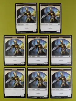 8 Soldier Token Guilds of Ravnica Magic the Gathering MTG 8 - Image 1