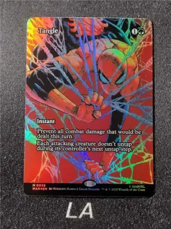 2025 Magic The Gathering MTG Marvel EN Spider-Man #M 0038 Borderless Tangle Foil - Image 1
