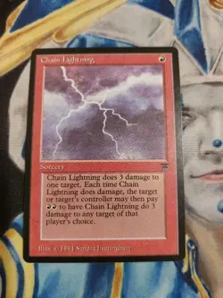 Chain Lightning MTG Legends Common Red Sorcery Near-Mint x1 GG10 - Image 1