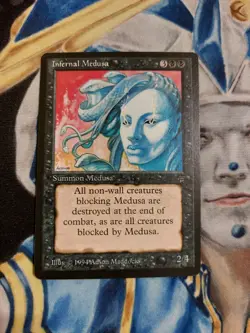 Infernal Medusa MTG Legends Uncommon Black Creature Near-Mint x1 GG1 - Image 1
