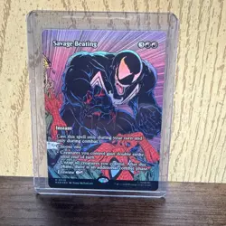 MTG Spider-Man Savage Beating (Borderless) Eternal-Legal Foil - Image 1