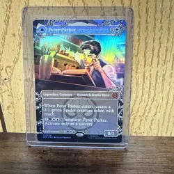 MTG Spider-Man Peter Parker (0208) (Borderless) Foil - Image 1