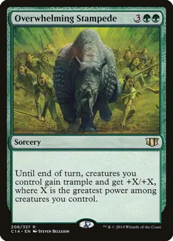 Overwhelming Stampede | Lightly Played LP Commander 2014 Rare Magic MtG - Image 1