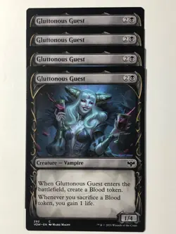 x4 Gluttonous Guest VOW 292 MTG Innistrad: Crimson Vow (Showcase) - Image 1