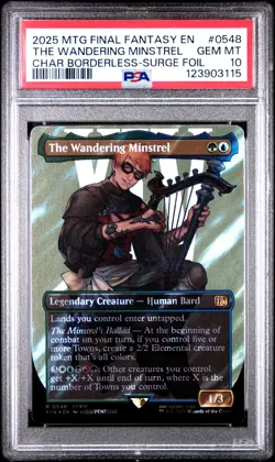 3115 The Wandering Minstrel 2025 MTG Final Fantasy #0548 Surge Foil PSA 10 - Image 1