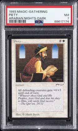 1993 MTG ARABIAN NIGHTS DARK PIETY PSA 7 - Image 1