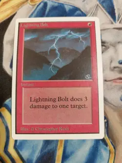 Lightning Bolt MTG Unlimited Common Red Instant Near-Mint x1 GG3 - Image 2