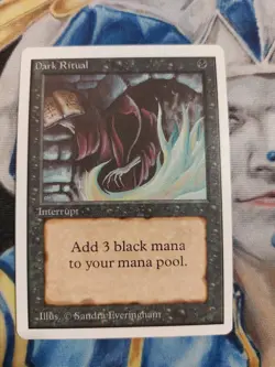 Dark Ritual MTG Unlimited Common Black Instant Slightly Played x1 GG33 - Image 1