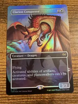 MTG Magic The Gathering Clarion Conqueror Borderless Showcase FOIL Tough Pull! - Image 1