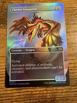 MTG Magic The Gathering Clarion Conqueror Borderless Showcase FOIL Tough Pull! - Image 2