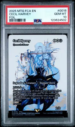 4502 Cecil Harvey 2025 MTG Final Fantasy FCA #0018 Foil PSA 10 - Image 1