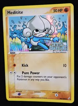 Meditite 2006 Holo Pokemon 56/100 Card Ex Crystal Guardians - Image 2