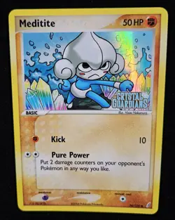 Meditite 2006 Holo Pokemon 56/100 Card Ex Crystal Guardians - Image 3