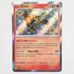 2024 Pokemon Paldean Fates Shiny Entei • NM/M Condition • 112/091 - Image 1