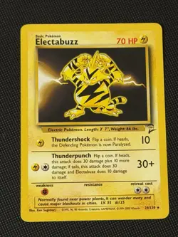 Pokemon TCG - ELECTABUZZ - 24/130 - RARE - UNLIMITED - BASE SET 2 (2000) - Image 1