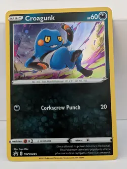 Pokemon TCG Croagunk SWSH 245 BLACK STAR Promo Lost Origin NM - Image 1