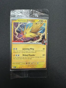 (SEALED) Team Rocket's Zapdos 070/182 Pokemon Destined Rivals GameStop Promo NM - Image 1