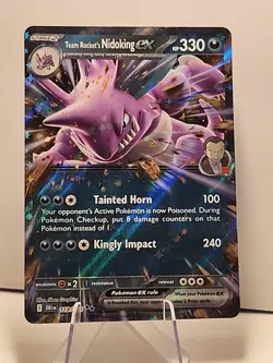 Team Rockets Nidoking EX Destined Rivals Rare Pokemon TCG NM - Image 1