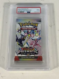 Pokemon S&V Prismatic Evolutions Espeon & Umbreon Booster Pack PSA 9 Mint - Image 4