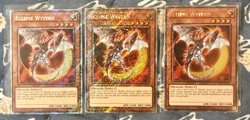 Yugioh Eclipse Wyvern x3 (Platinum Secret Rare) RA04-EN177 1st Edition NM - Image 1