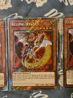 Yugioh Eclipse Wyvern x3 (Platinum Secret Rare) RA04-EN177 1st Edition NM - Image 4