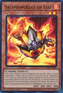 Yugioh! LP Salamangreat of Fire - LD10-EN001 - Ultra Rare - 1st Edition Lightly - Image 1