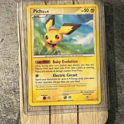 PICHU - 45/100 - STORMFRONT - Pokemon TCG Card | LP/MP | Baby Evolution Power ? - Image 1